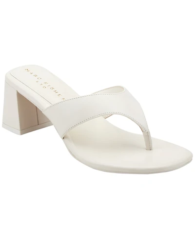 Marc Fisher Ltd Women's Arcee Leather Block Heel Dress Sandals