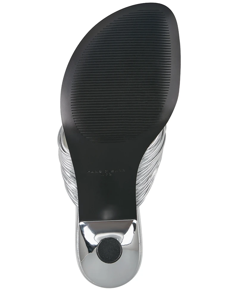 Marc Fisher Ltd Women's Pamilla Leather Kitten Heel Sandals