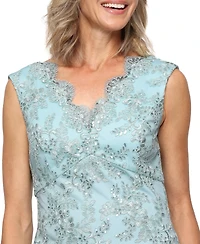 Alex Evenings Women's Embroidered Long Ball Gown