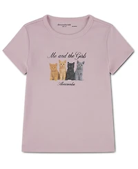 abercrombie kids Girls' Me and The Girls Crewneck T-Shirt