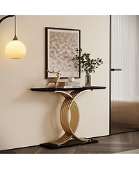 Streamdale Furniture Gold Intertwined Metal Legs Luxury High-End Entryway Accent Console Table