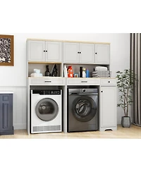 Streamdale Furniture Furniture Over the Washer/Dryer/Robot Vacuum Storage Cabinet