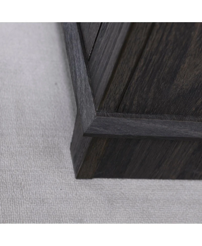 Streamdale Furniture Display sideboard buffet with 4 mirrored doors, adjustable shelves, dark Brown finish