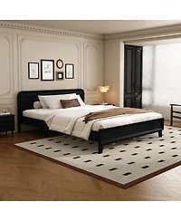 Streamdale Furniture White Solid Pine Wood Queen Bed Frame with Timeless Design