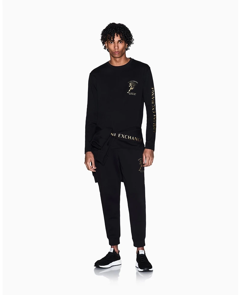 A|X Armani Exchange Men's Lunar New Year Back Graphic Crew Neck Sweatshirt