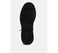 Goliath Lace Up Chunky Biker Boots Women