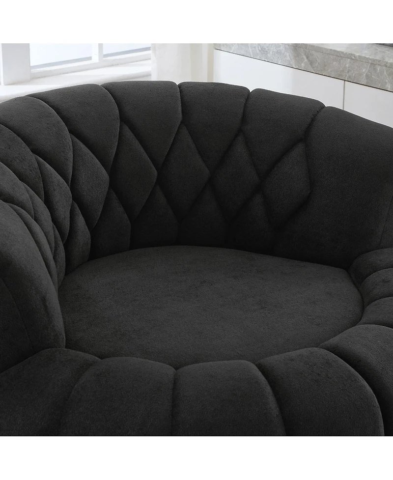 Streamdale Furniture Swivel Accent Chair 360° Round Club for Living Room/Bedroom