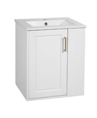 Busdays 20" Wall Mounted Bathroom Cabinet with Side Cabinet Combo, Bathroom Cabinet with Soft-Closing Door, Modern Bathroom Vanity with Sink.