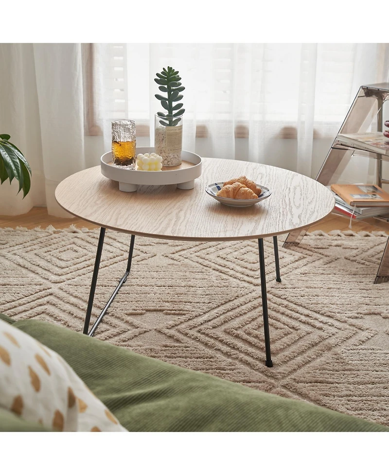 Streamdale Furniture Modern Minimalist Round Coffee Table