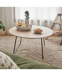 Streamdale Furniture Modern Minimalist Round Coffee Table