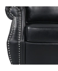 Streamdale Furniture Contemporary Faux Leather Club Chair with Nailhead Accents