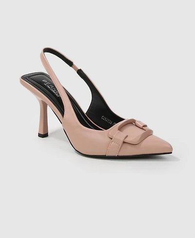 Berness Cindy Slingback Pumps with Tonal Buckle Detail