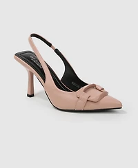 Berness Cindy Slingback Pumps with Tonal Buckle Detail