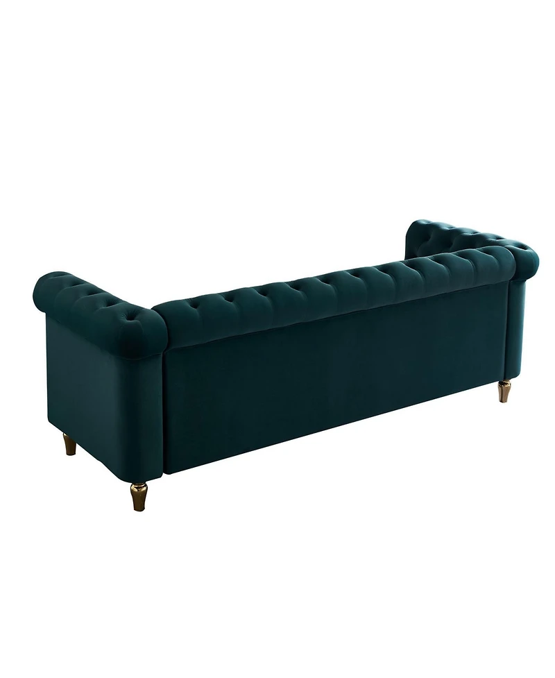 Streamdale Furniture Chesterfield Velvet Sofa 84.65 inch for Living Room
