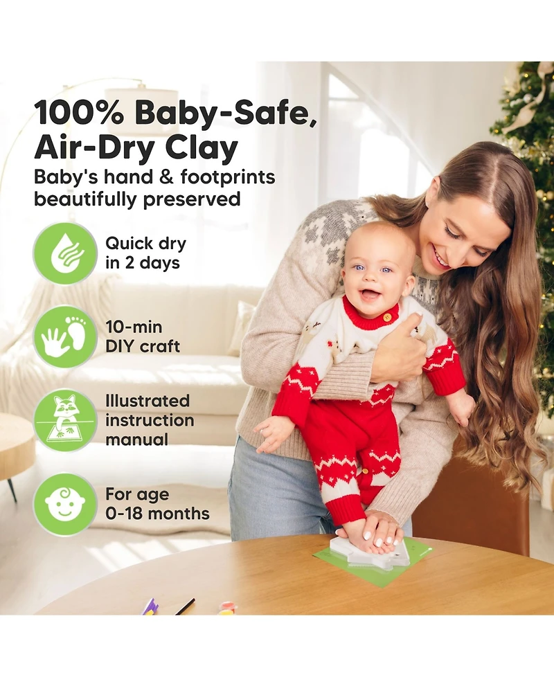 KeaBabies Trove Baby Hand and Footprint Kit, Dog Paw Print Handprint Ornament Kit for Babies, Boys, Girls, Newborns