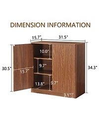 Streamdale Furniture Modern Wavy Sideboard Cabinet