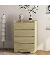 Streamdale Furniture 4-Drawer Waterproof Wooden Dresser for Bedroom/Living Room/Office
