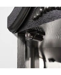 Streamdale Lighted Glass Display Corner Curio Cabinet with Adjustable Shelves - Black