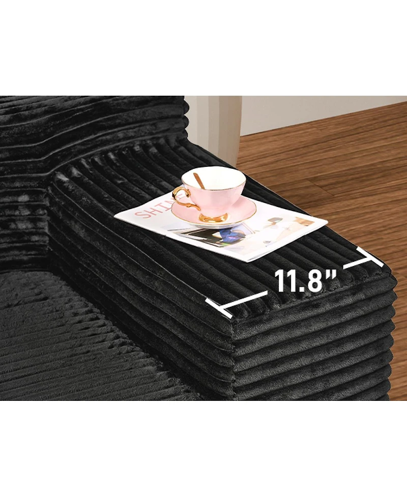 Streamdale Furniture Modular Rabbit Hair Cloud Sofa - L-Shaped, Recliner, Minimalist Sleeper