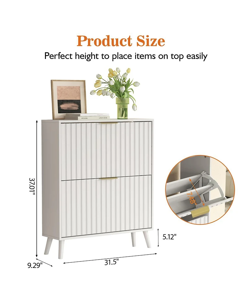 Streamdale Furniture Efficient Tipping Bucket Storage Organizer, Space-Saving Narrow Design