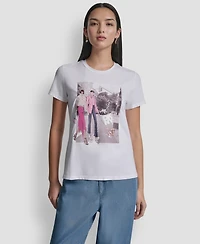 Dkny Women's Bleecker Conversational Short-Sleeve T-Shirt