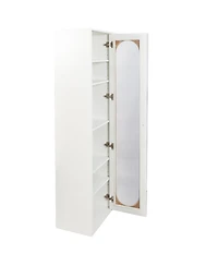 Streamdale Furniture Tall Display Cabinet & Bookshelf with 6 Shelves & Glass Door