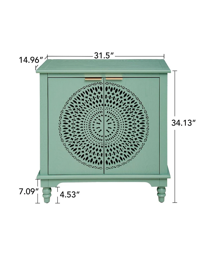 Streamdale Furniture American Style 2 Door Accent Cabinet Sideboard Buffet Storage Cabinet