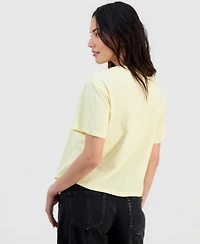 Rebellious One Juniors' Sardines Graphic Crewneck T-Shirt