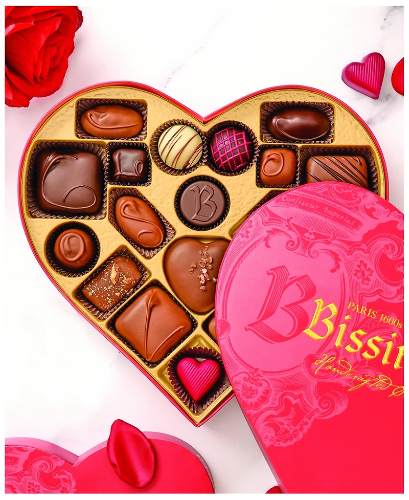 Bissinger's Handcrafted Chocolate Valentine's Day Signature Heart Gift Box, 19 Piece