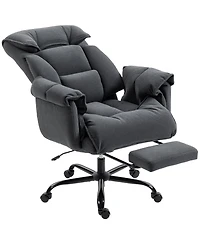 Homcom Executive Office Chair, Computer Desk Chair with Footrest,
