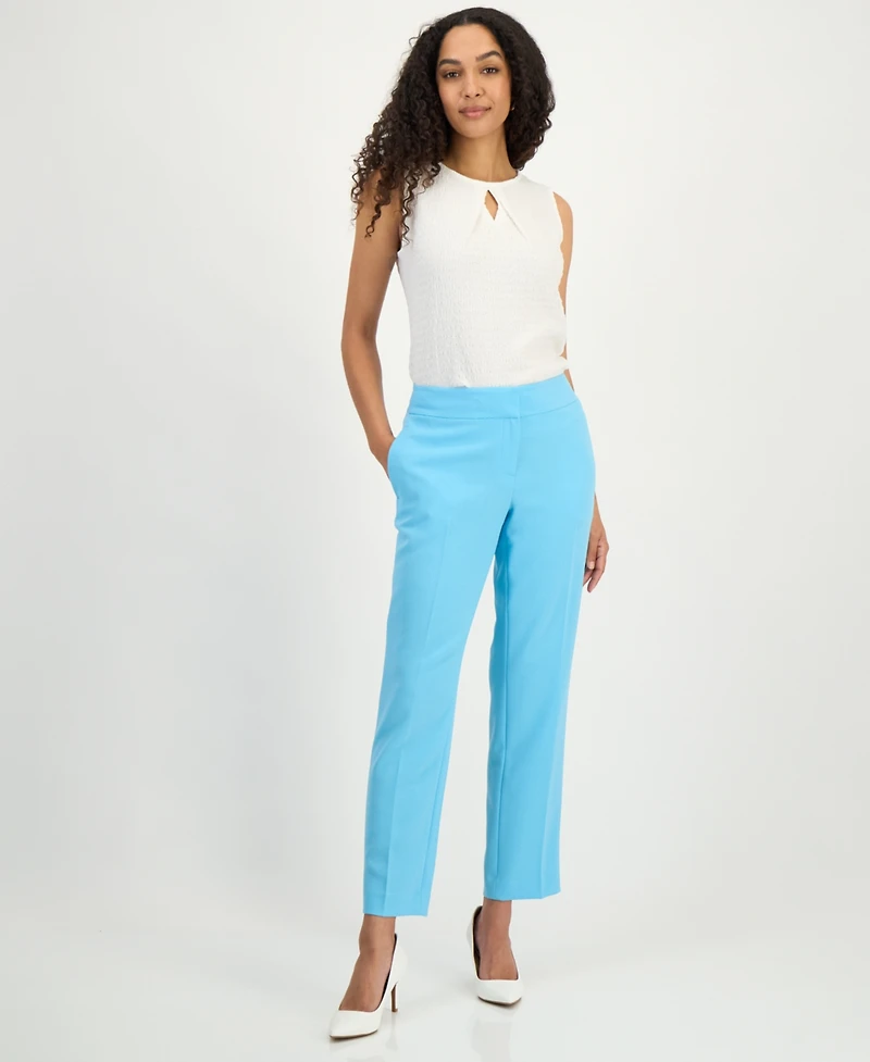 Kasper Women's Stretch Crepe Slim Leg Pant, Regular & Petite Sizes