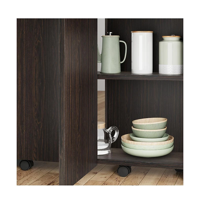 gaomon Kitchen Table Movable Space Saving Foldable Kitchen Table for Dining Room, Home Office