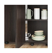 gaomon Kitchen Table Movable Space Saving Foldable Kitchen Table for Dining Room, Home Office