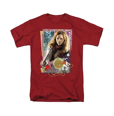 Harry Potter Men's Hermione Colorful Paper Collage T Shirt