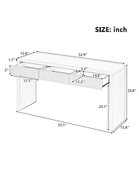 Streamdale Furniture Rustic Console Table - Fluted Drawers