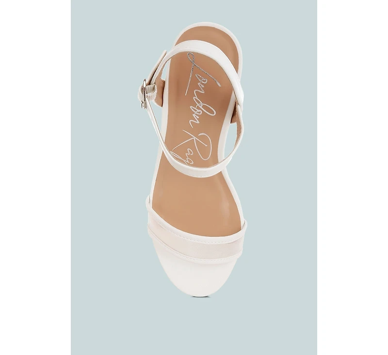 Orpina Mesh Pin Buckle Block Heels