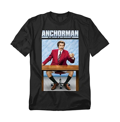 Anchorman Men's The Legend Of Ron Burgundy Desk T Shirt