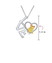 Bling Jewelry Animal Lover Heart Puppy Pet Dog Yorkie Pedant Necklace Gold Silver Plated