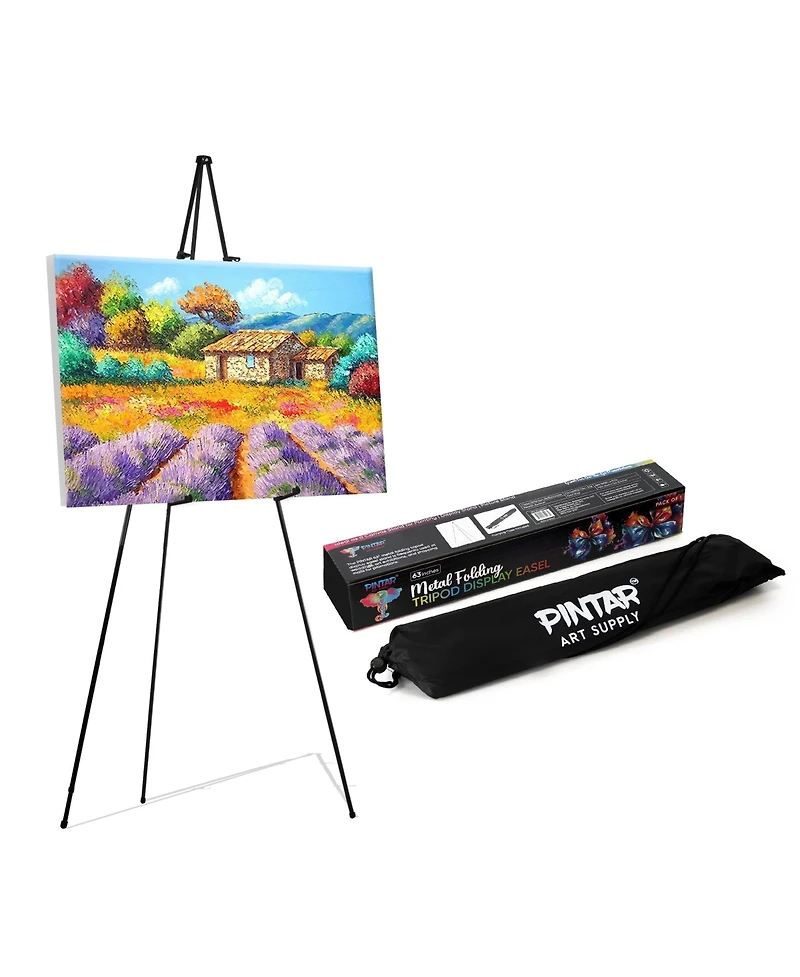 Pintar Easel Stand for Painting and Display - 63" Portable Metal Tripod Standing Art Easel with Bag, Foldable Easel Stand for Sign