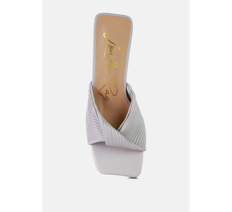 Cupid Kiss Pleated Twist Strap Sandals Women