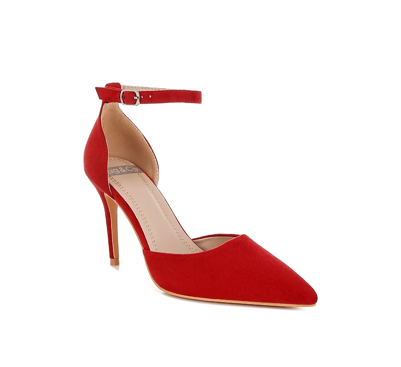 Ushra Microfiber Stiletto Sandals