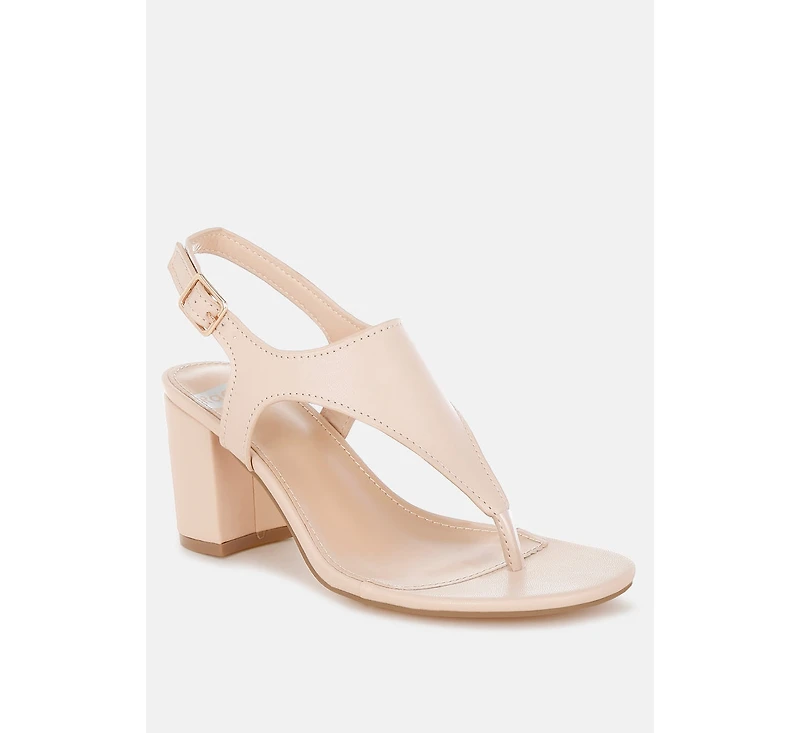 Ann Real Leather Thong Toe Sandals