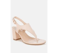 Ann Real Leather Thong Toe Sandals
