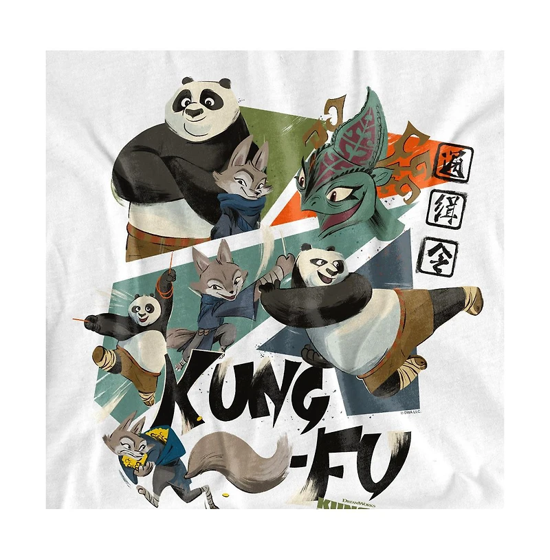Kung Fu Panda Men's 4 Collage T Shirt