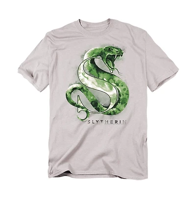 Harry Potter Men's Slytherin Watercolor Crest T Shirt