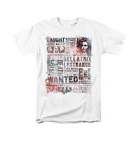 Harry Potter Men's Death Eaters Most Wanted News Clippings T Shirt