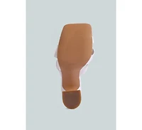 Womens Snatched Intertwined Toe Ring Heeled Sandals