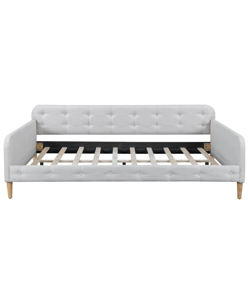 Streamdale Full Upholstered Daybed With 4 Support Legs, White