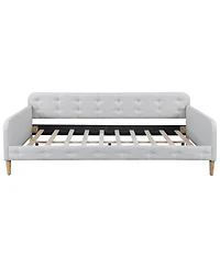 Streamdale Full Upholstered Daybed With 4 Support Legs, White