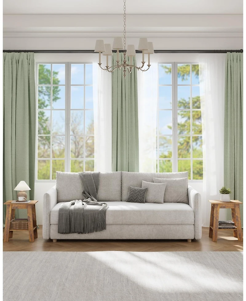 gaomon Farmhouse Side Table, Set of 2 Small Wooden End Table with 2-Layer Storage Shelves, Sofa Table for Small Space, Easy Assembly